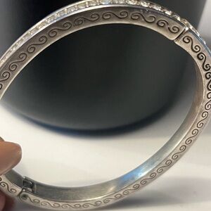 Brighton Sterling Silver Bangle with hinge. Beautiful classic Brighton style.